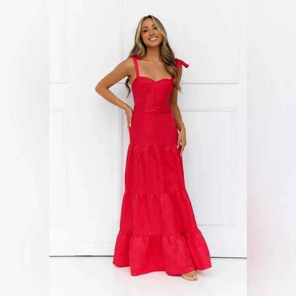red wool dress Slouch Waist Wool Dress | TOTME
